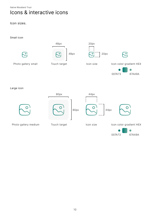 Design system: icon sizes