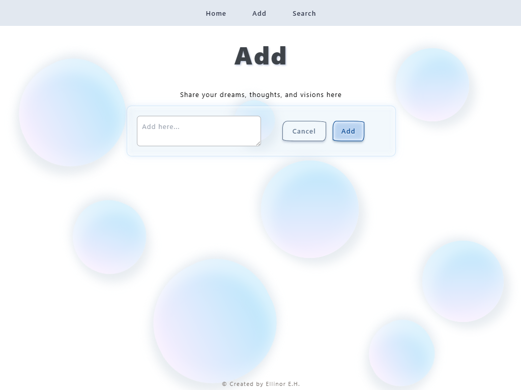 Dream website add page